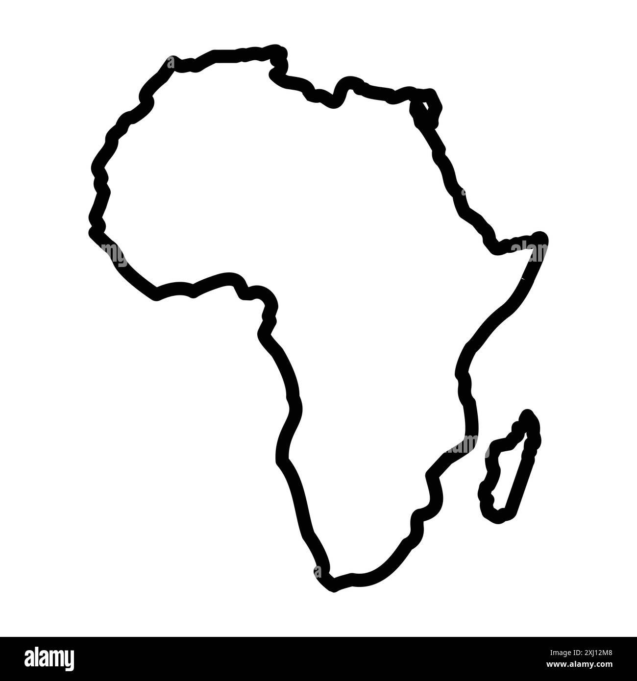 africa map icon linear logo mark set collection in black and white for ...