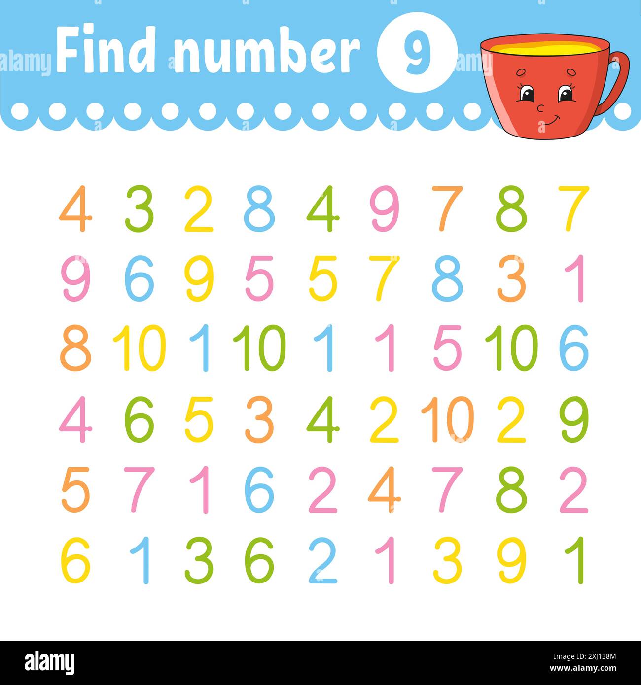 Find number. Education developing worksheet. Activity page with ...
