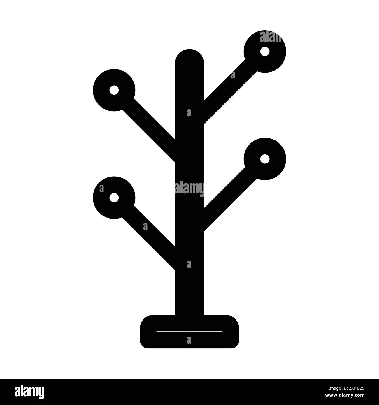 Coat Stand Icon linear logo mark set collection in black and white for ...