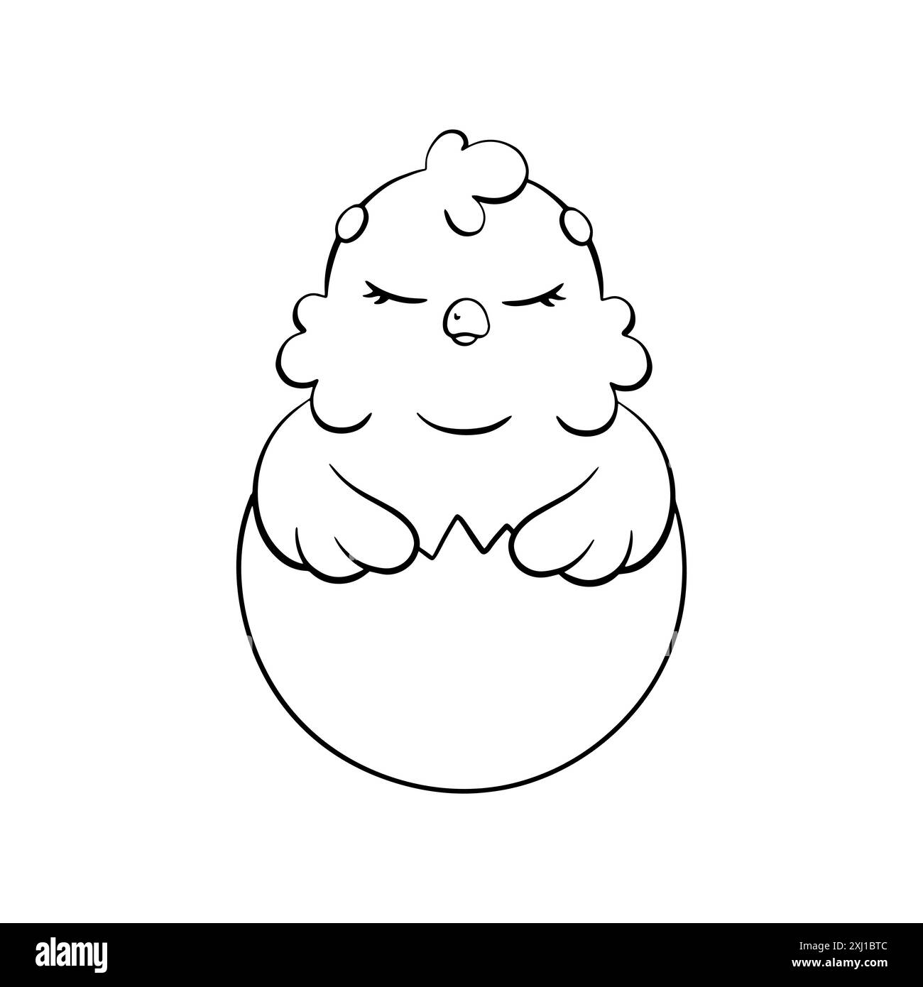 Coloring page for kids. Digital stamp. Cartoon style character. Vector illustration isolated on white background. Stock Vector