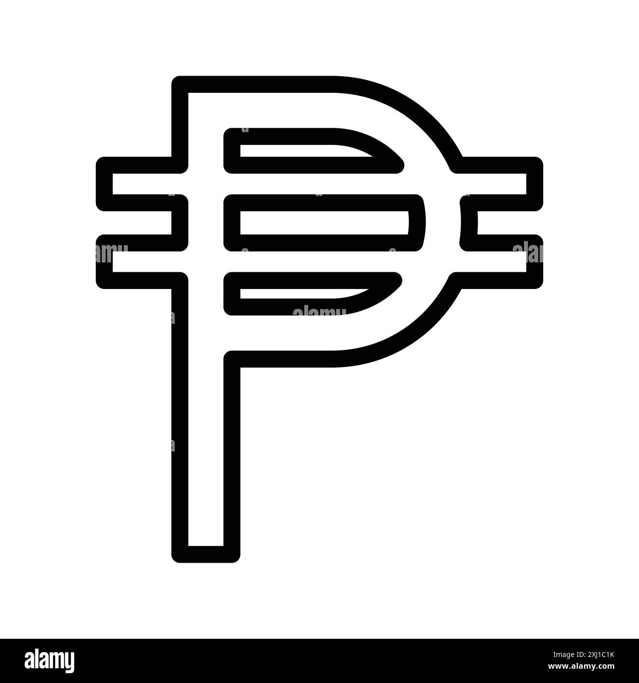 Cuba peso icon linear logo mark set collection in black and white for web Stock Vector