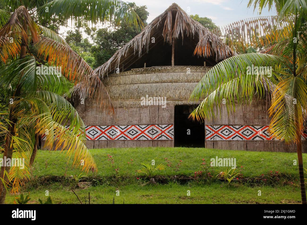Dessana Tribe Maloca - Indigenous Long House -  Amazonas, Brazil Stock Photo