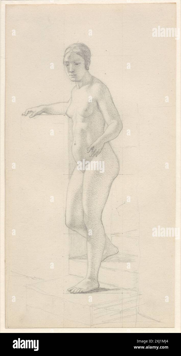 Standing female model Eckersberg, C.W. 1783 - 1853 Drawing Dansk guldålder: Målningar, teckningar, skulpturer, Ubekendt, Kat. nr. 272, 30776, 23 januari - 5 april 1964. Danske tegninger: en oversigt, Inger Hjorth Nielsen, Afb. p. 59, 32209, 1965. C. W. Eckersberg: tegninger og akvareller, Karl V. Larsen, p. 22, 47622, 1980. Tegninger af C.W. Eckersberg, Erik Fischer, Kat. nr. 106, 50044, 1983. Den nøgne guldalder: modelbilleder, C.W. Eckersberg og hans elever, Annette Johansen, Kat. nr. 51, 55387, 1994 Stående kvindelig model Stock Photo