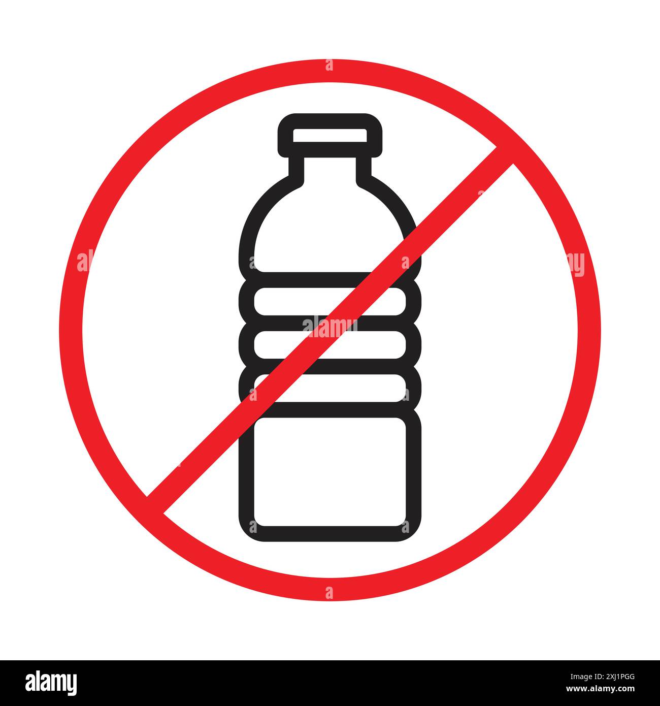 No plastic bottle icon linear logo mark set collection in black and ...