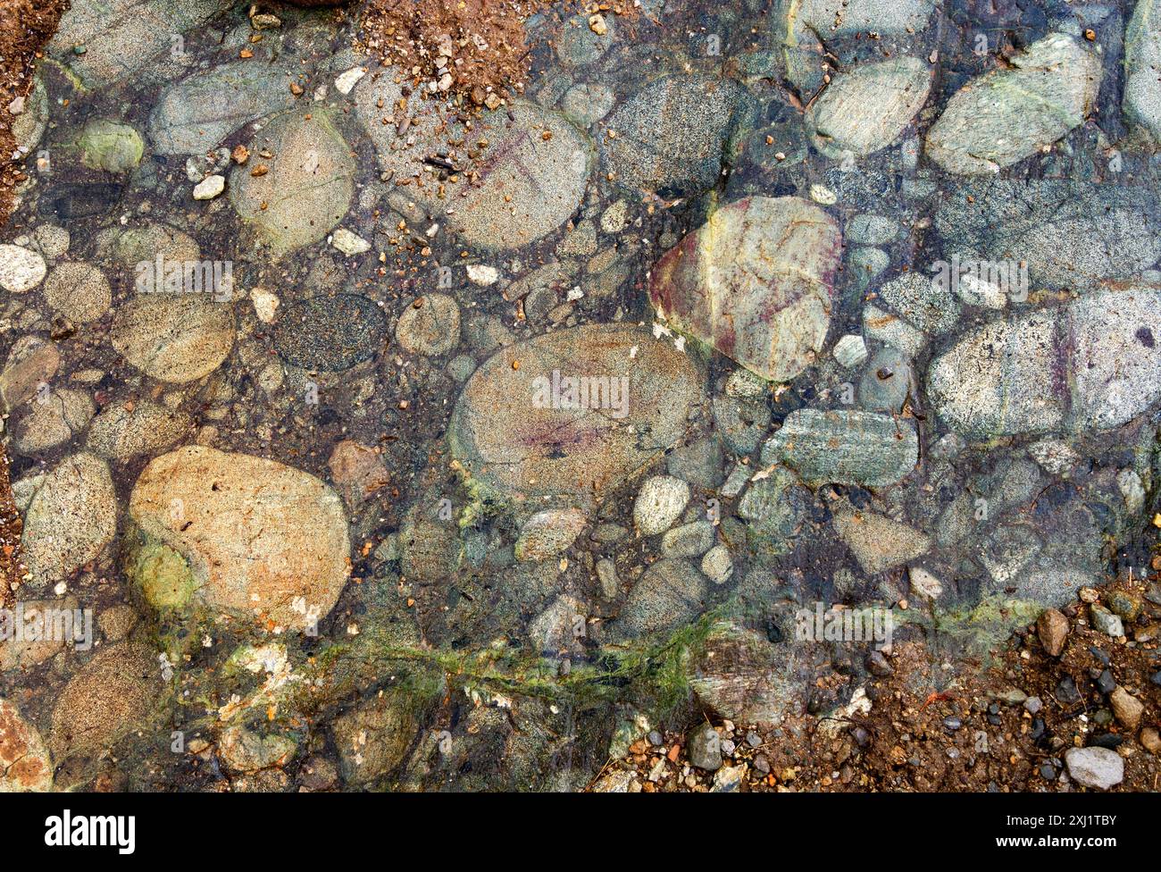Ancient Stream Bed Rounded Rocks 1120m hi-res stock photography and images - Alamy