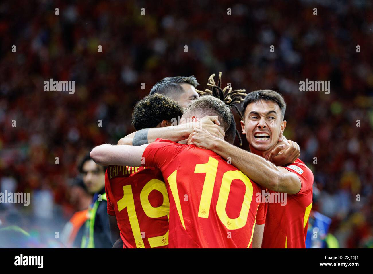 Nico Williams seen celebrating after scoring goal during UEFA Euro 2024