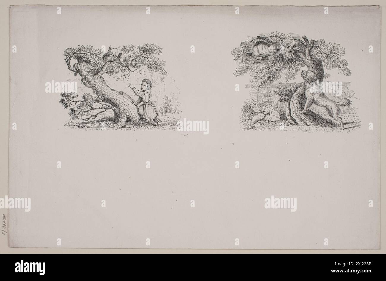 Two lithograph illustrations by Otto Speckter for W. Hey's children's ...