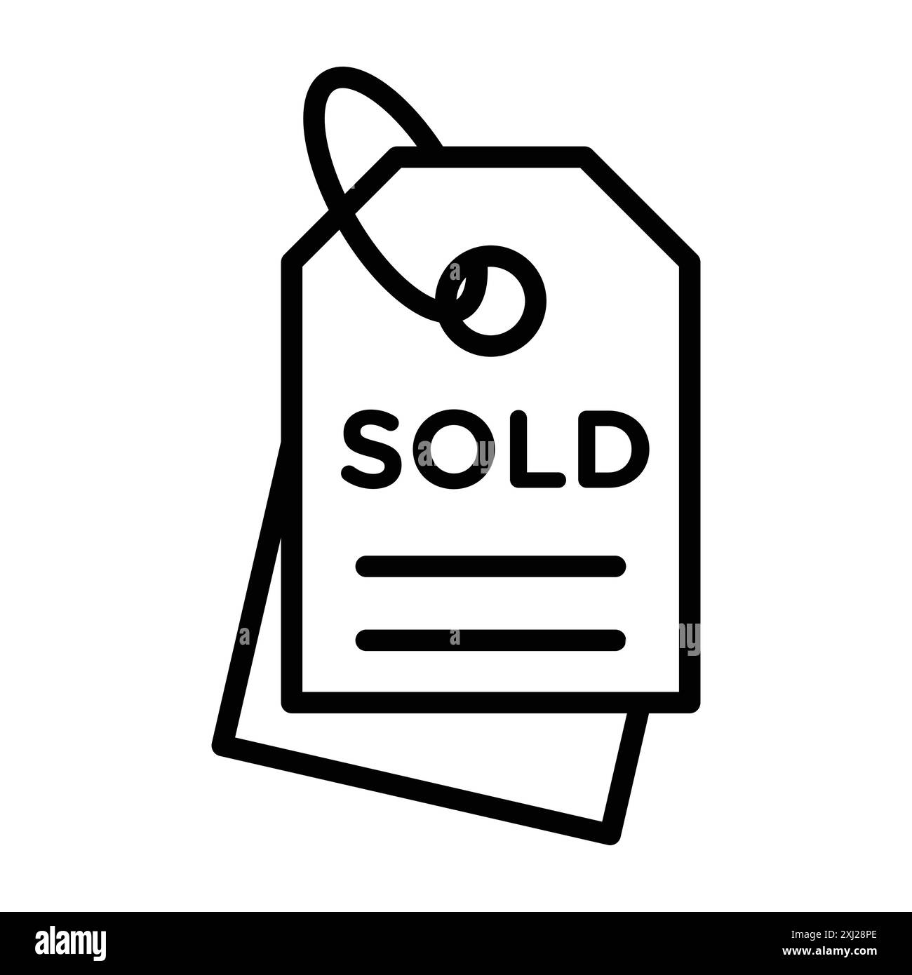 Sold icon linear logo mark set collection in black and white for web Stock Vector