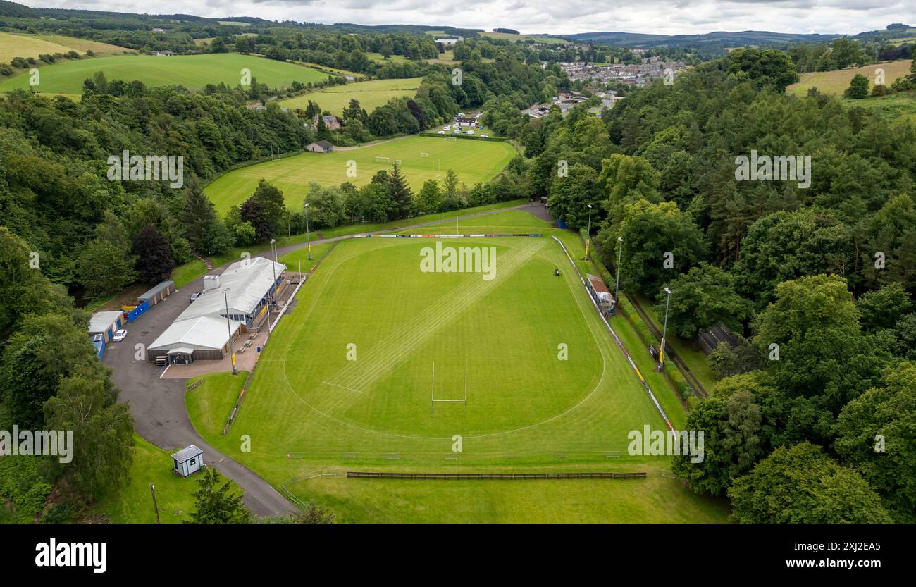 Riverside Rugby Club Aerial view of Riverside Park Jedburgh, Scotland, home of Jedforest ...