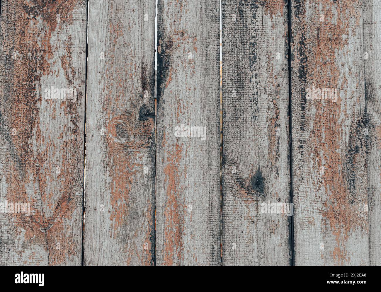 Weathered wood panels. Aged wooden background. Hardwood texture. Grunge wood fence. Old painted boards. Natural background. Grunge cracked wood Stock Photo