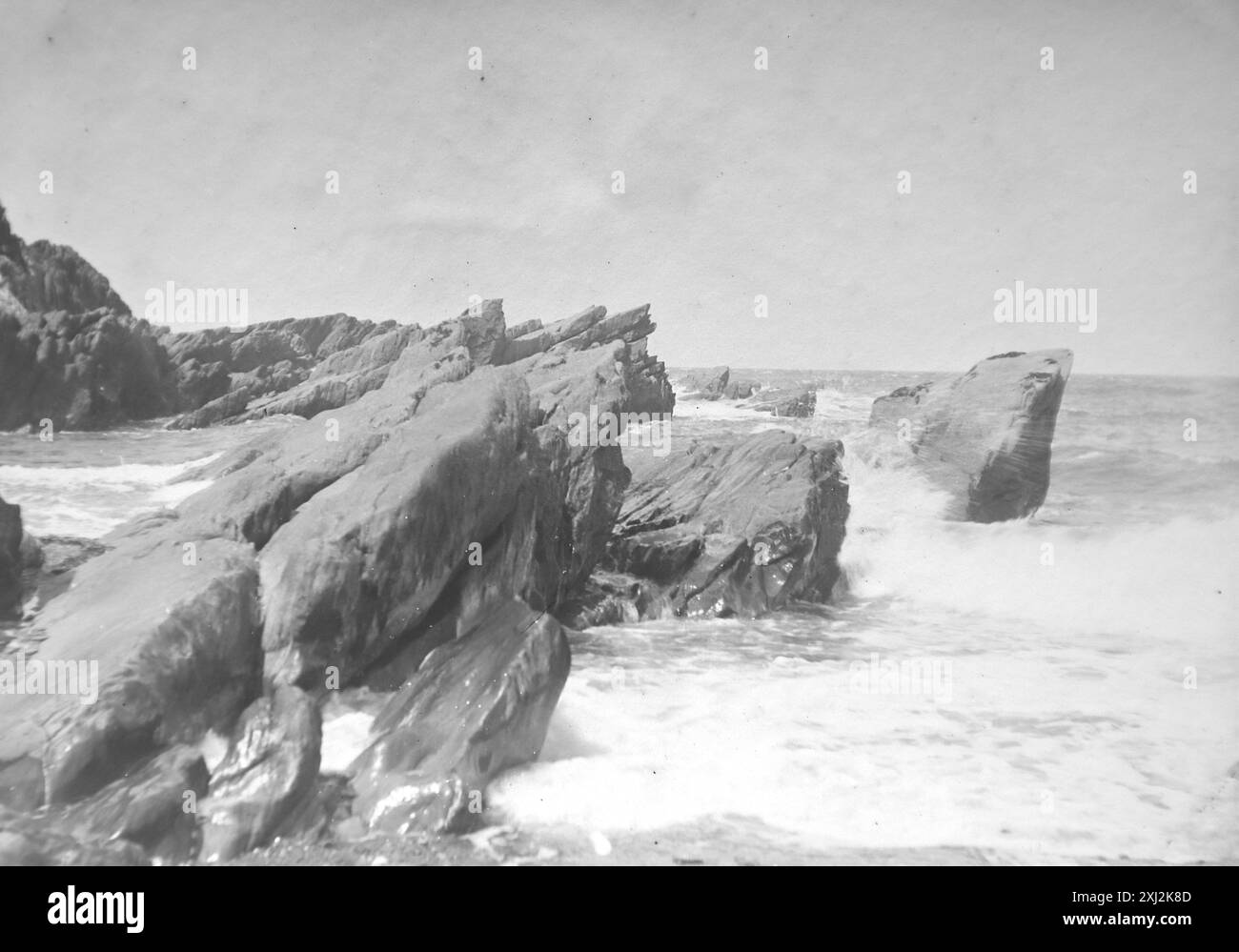 Rocks near the shore, seascape, Ilfracombe, Devon. This photograph is ...