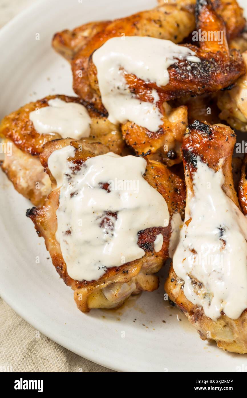 Homemade Alabama White Sauce for Chicken on the Barbecue Stock Photo ...