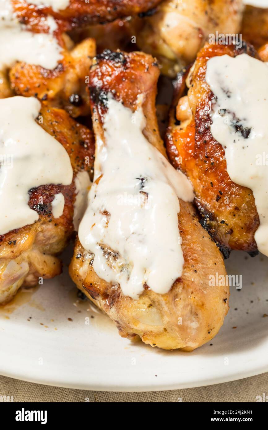 Homemade Alabama White Sauce for Chicken on the Barbecue Stock Photo ... Homemade Alabama White Sauce for Chicken on the Barbecue Stock Photo ...