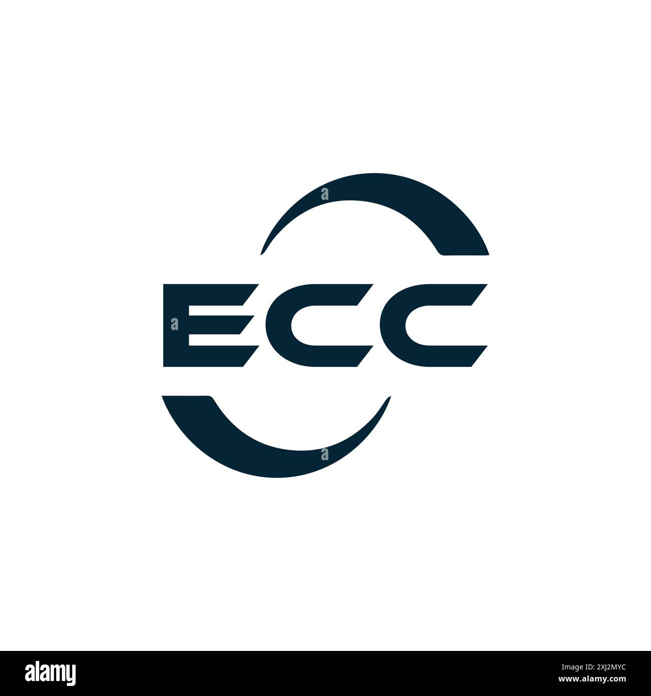 ECC logo. E C C design. White ECC letter. ECC, E C C letter logo design