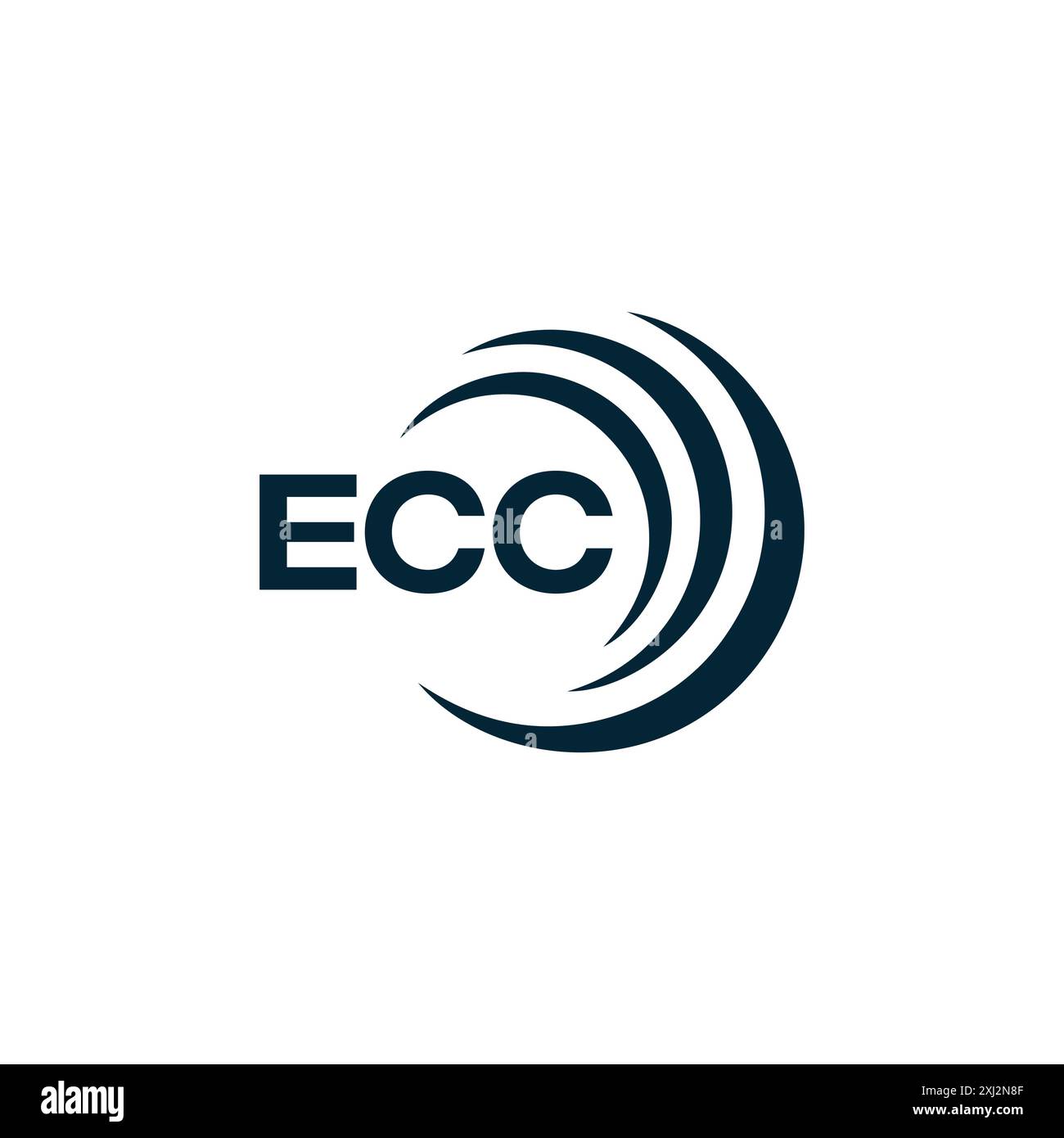 ECC logo. E C C design. White ECC letter. ECC, E C C letter logo design