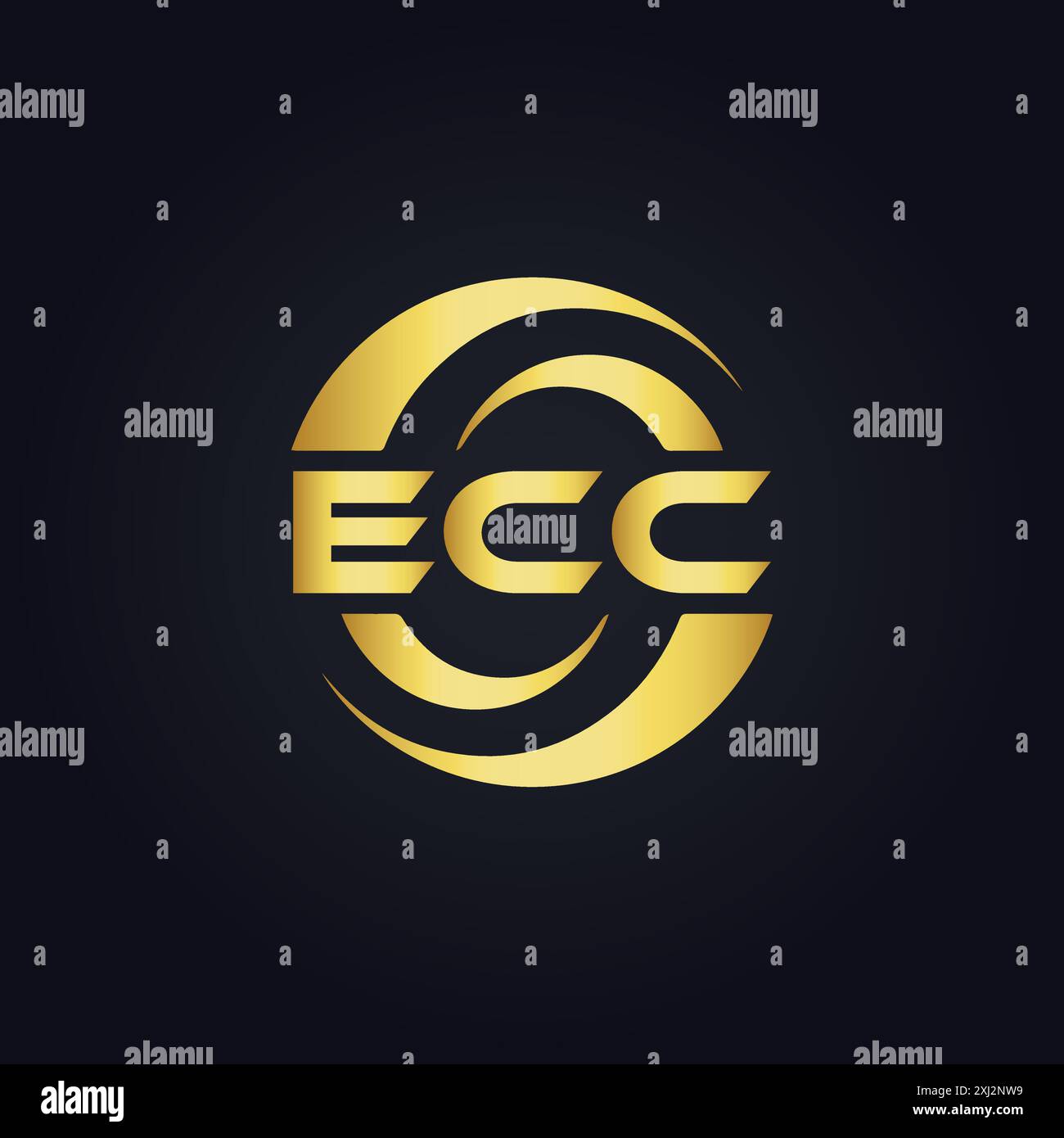 ECC logo. E C C design. White ECC letter. ECC, E C C letter logo design