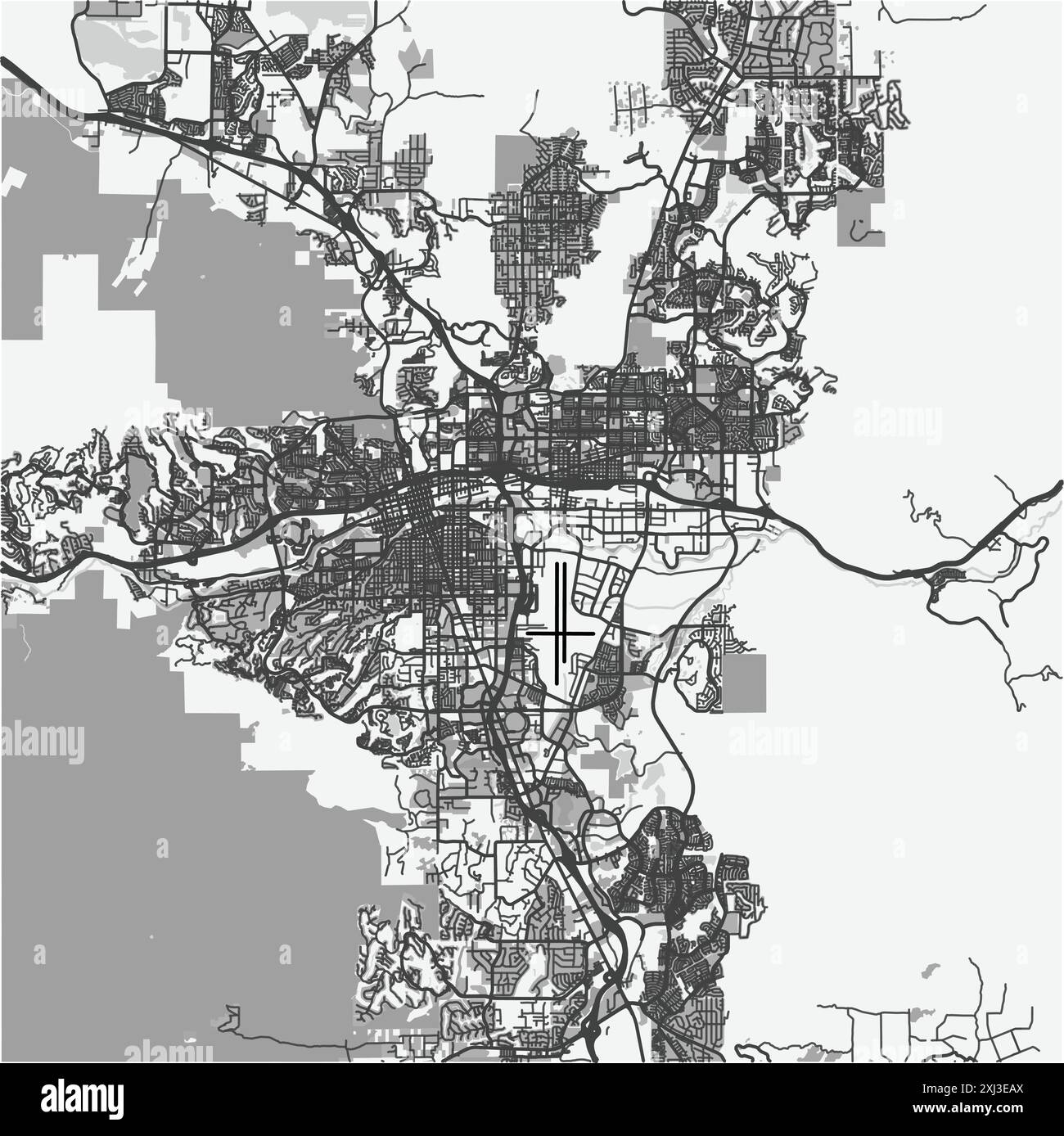 Map Of Reno In Nevada In Grayscale Contains Layered Vector With Roads Map Of Reno In Nevada In Grayscale Contains Layered Vector With Roads Water Parks Etc 2XJ3EAX 