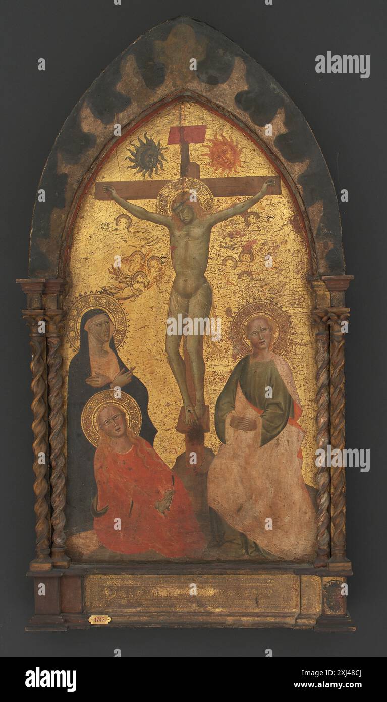 Christ on the Cross mourned by the Virgin Mary and Saints Mary ...
