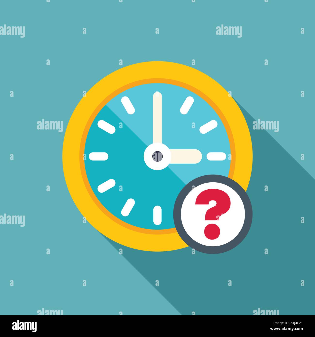 Clock Is Showing The Time Passing With A Question Mark Asking What Time 