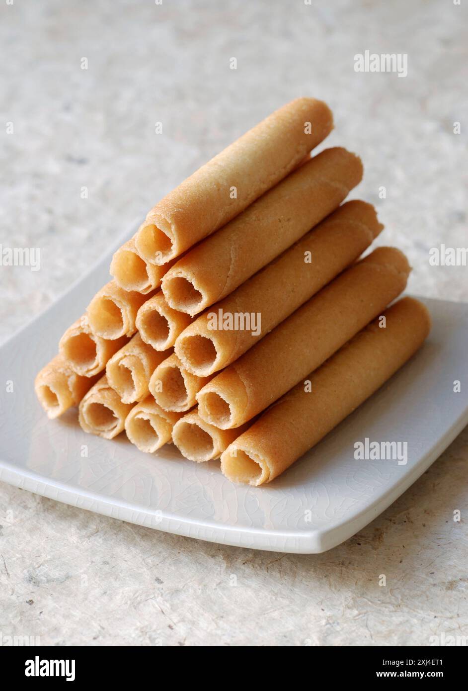 Cigarette russe rolled biscuit hi-res stock photography and images