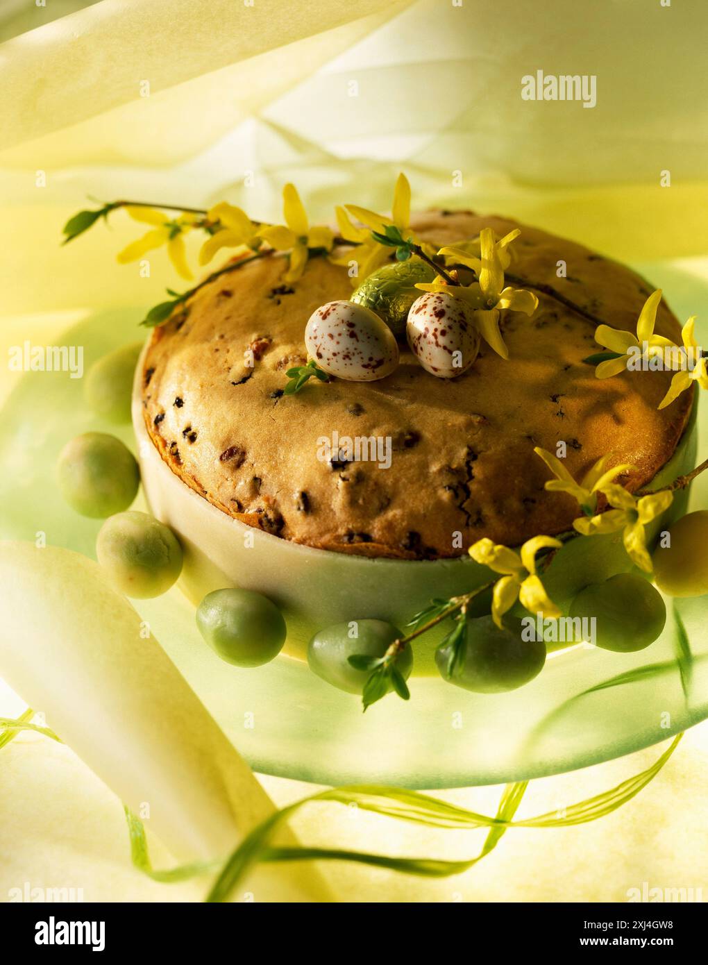 Marzipan Easter cake Stock Photo