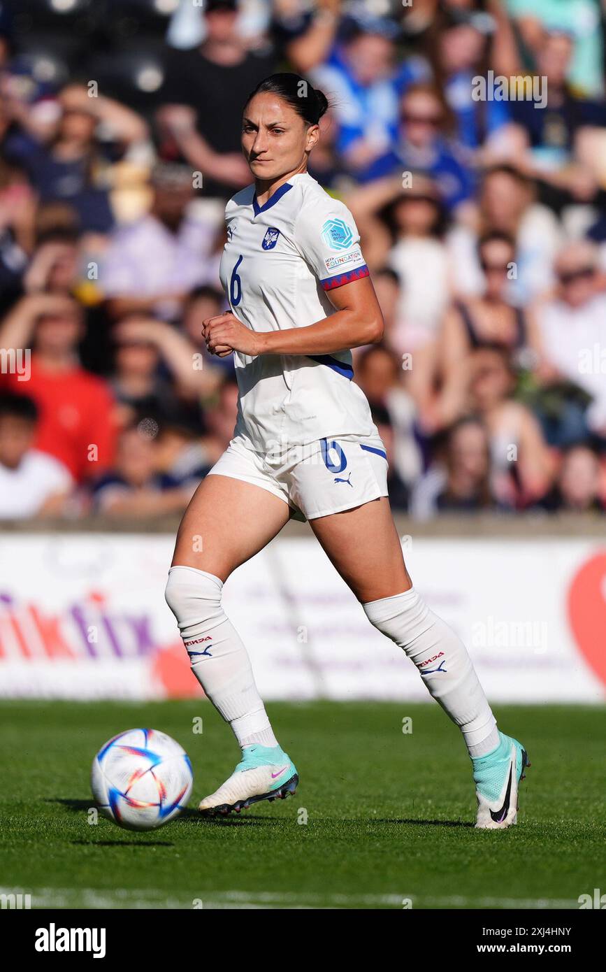 Serbia’s Nevena Damjanovic during the UEFA Women's Euro 2025 qualifying