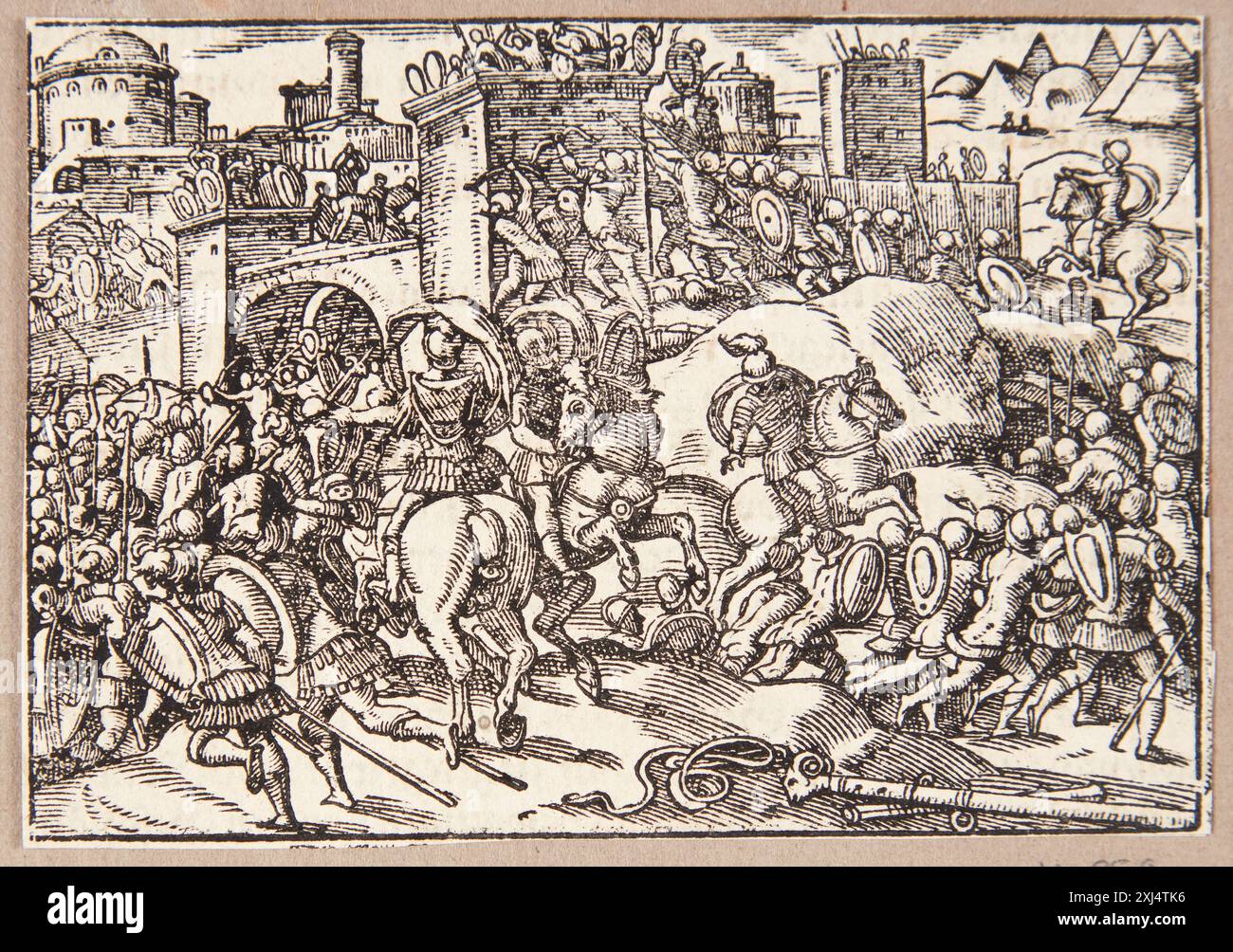 Woodcut by Tobias Stimmer and Theodosius Rihel showing Roman soldiers ...