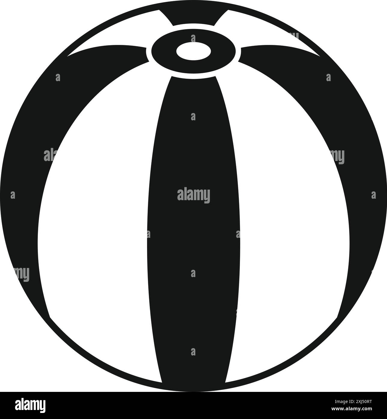 black-and-white-beach-ball-symbolizing-summertime-leisure-activities
