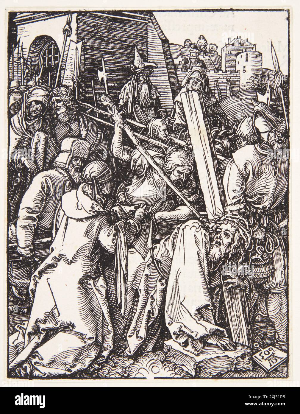 'Christ Carrying the Cross' is a woodcut by Albrecht Dürer showing ...