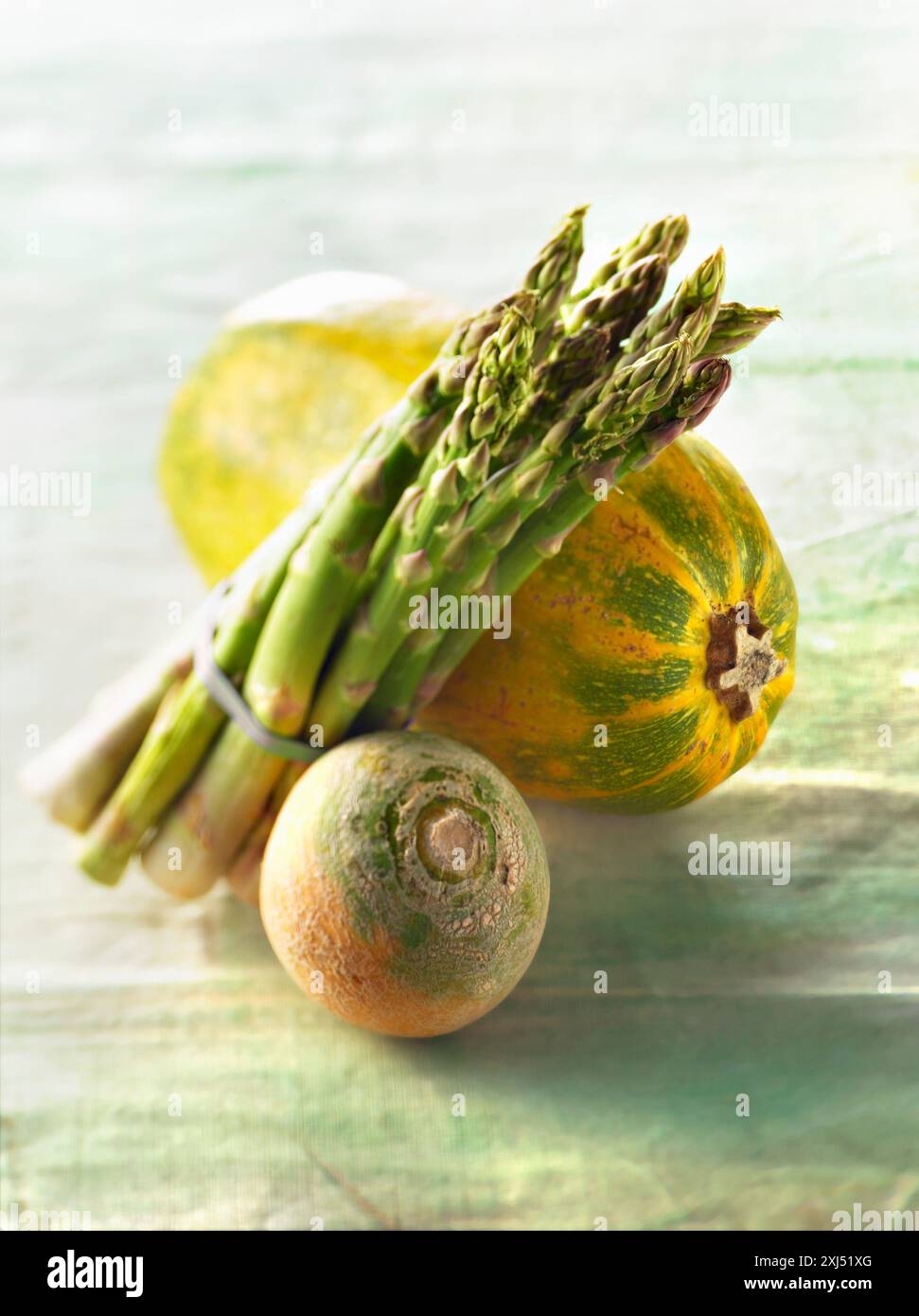 Assorted old-fashioned vegetables Stock Photo