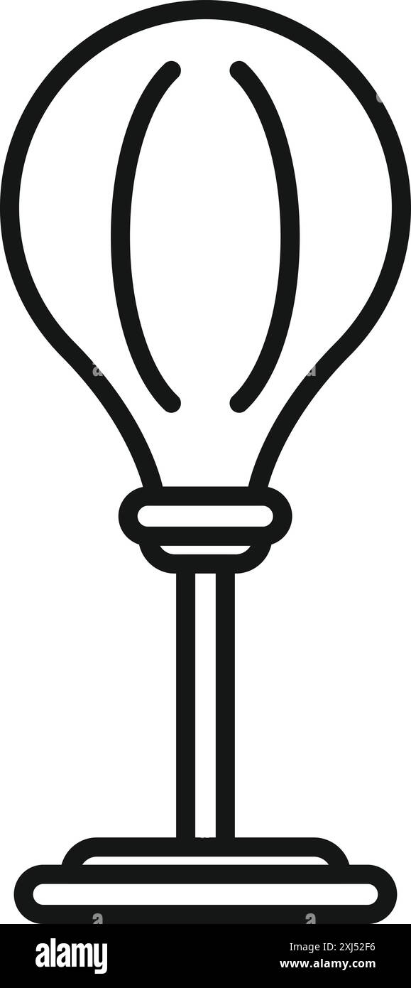 Punching bag standing for boxing training icon in outline style ...