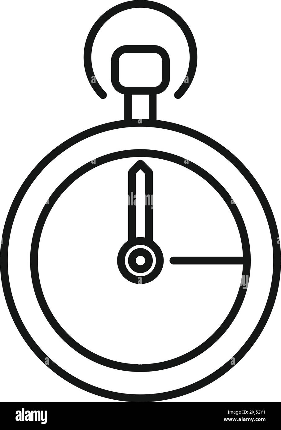 Minimalist stopwatch icon showing the concept of time passing by Stock ...