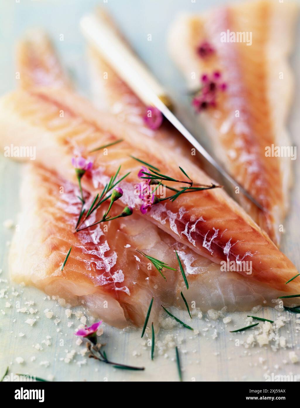 Raw cod fillets Stock Photo - Alamy