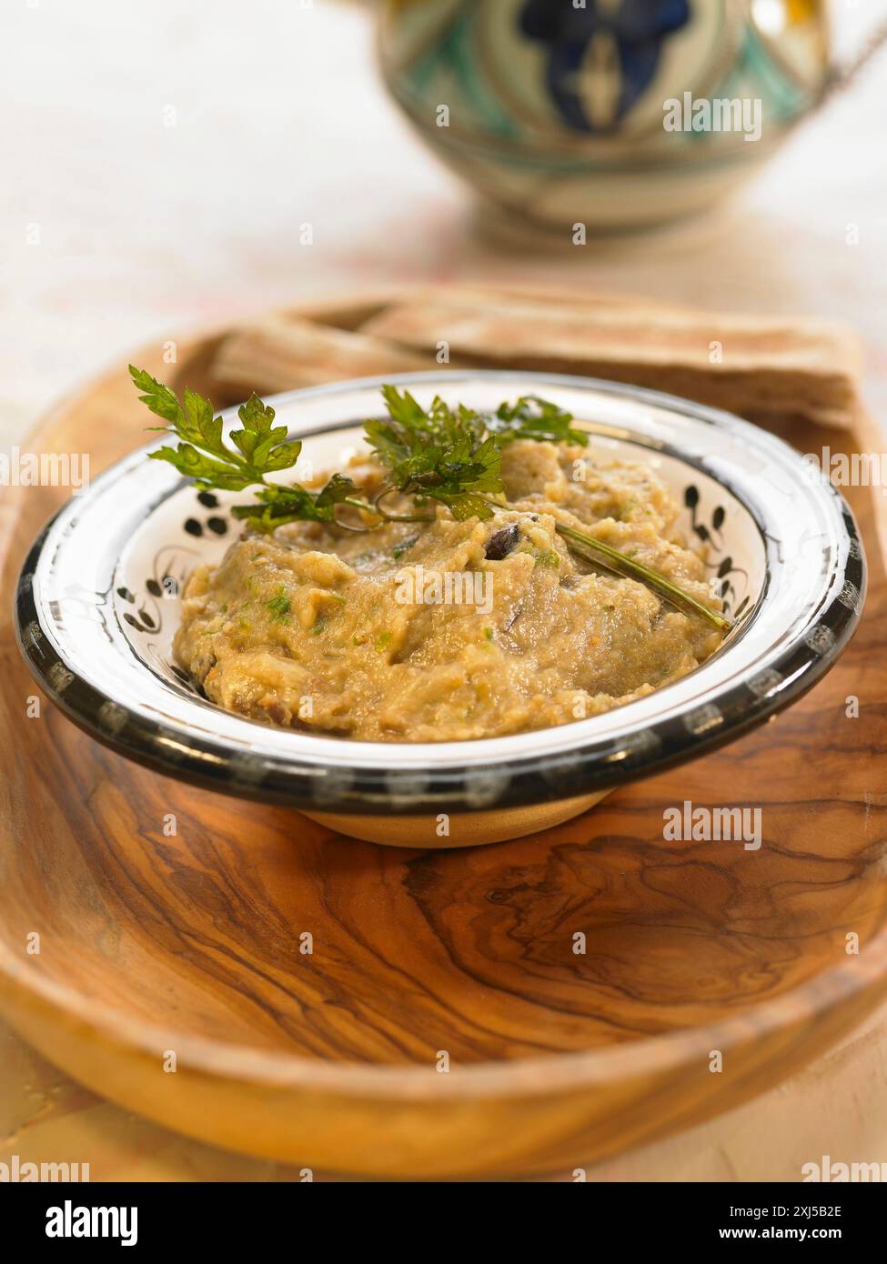 Eggplant puree Stock Photo