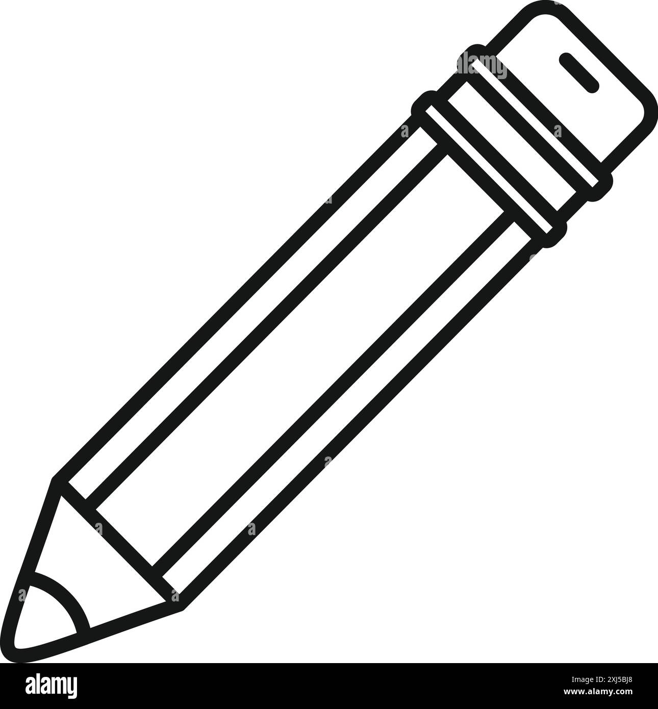 Simple black and white icon of a pencil, emphasizing its role as a tool ...