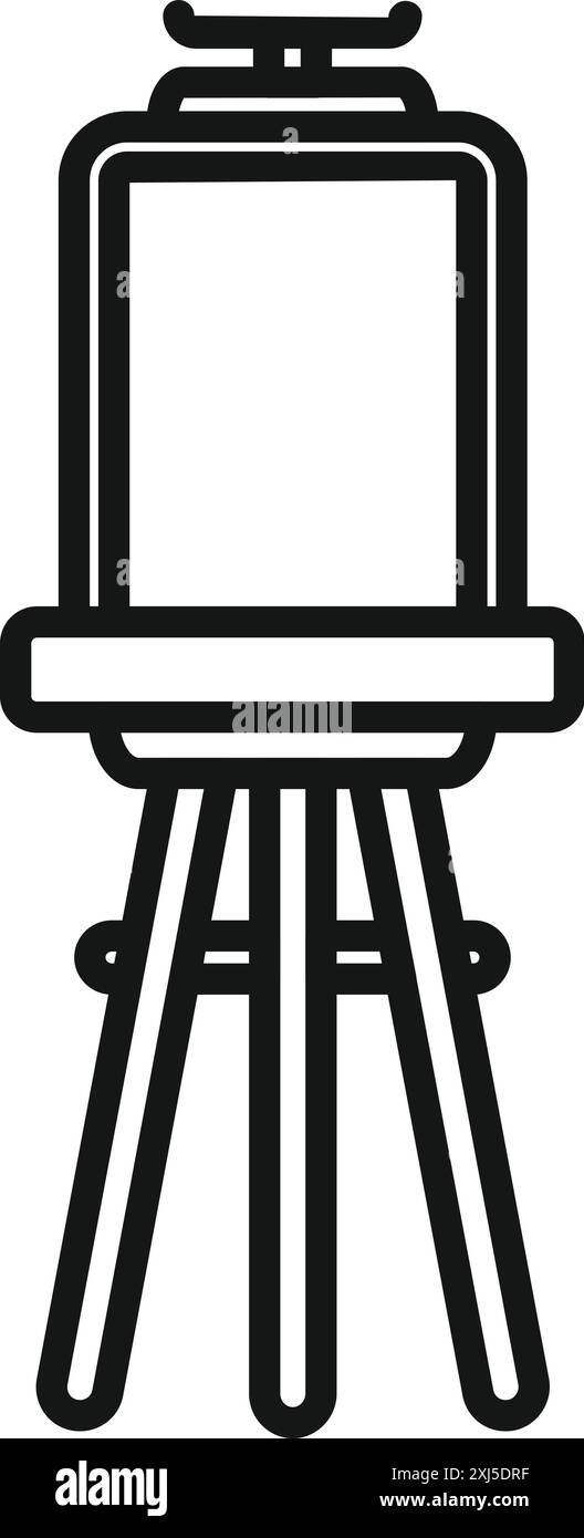 Wooden easel stand Black and White Stock Photos & Images - Alamy