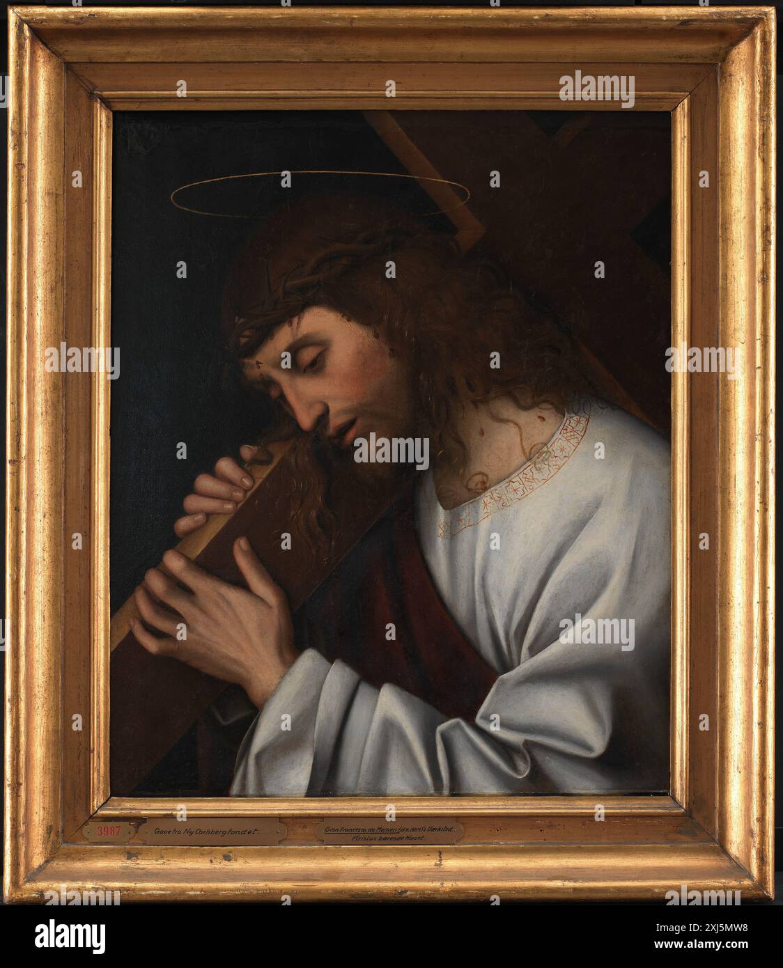 This painting by Gian Francesco Maineri depicts Christ carrying the ...