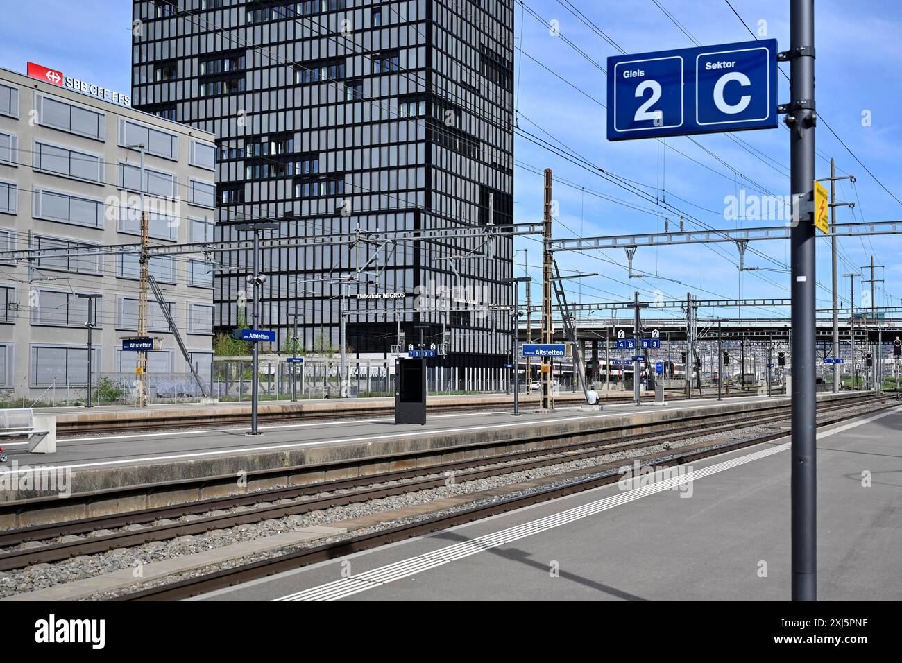 SBB railway station building, Zurich Altstetten, Switzerland Stock Photo