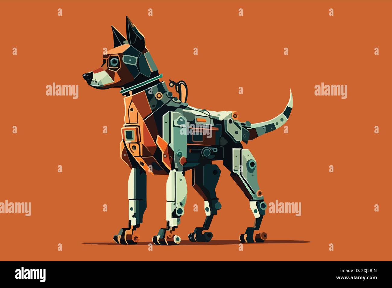 Dog robot vector illustration Stock Vector Image & Art - Alamy