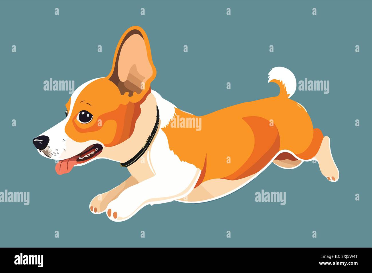 Dog running vector illustration Stock Vector Image & Art - Alamy
