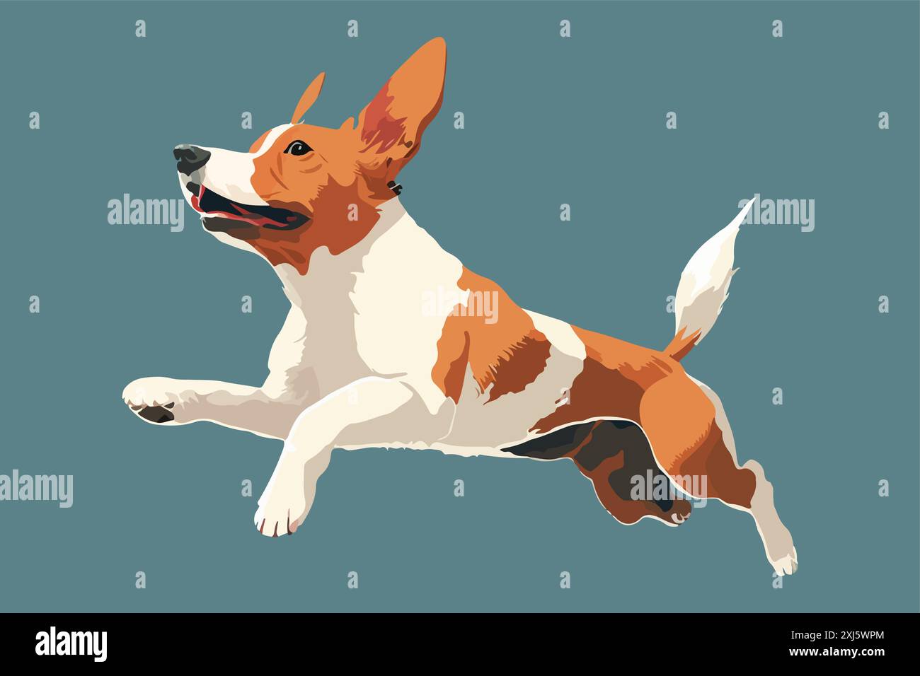Dog running vector illustration Stock Vector Image & Art - Alamy