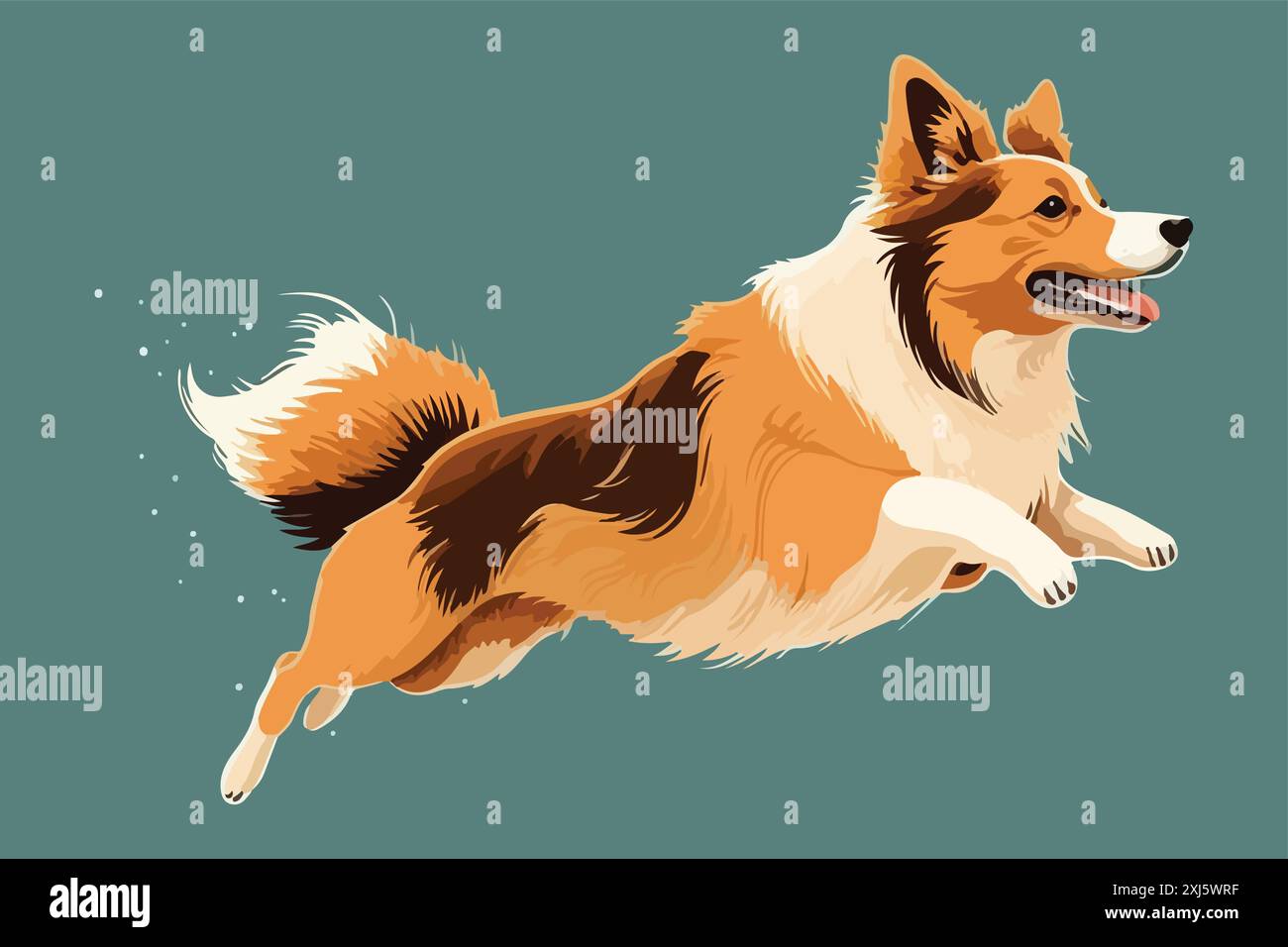 Dog running vector illustration Stock Vector Image & Art - Alamy