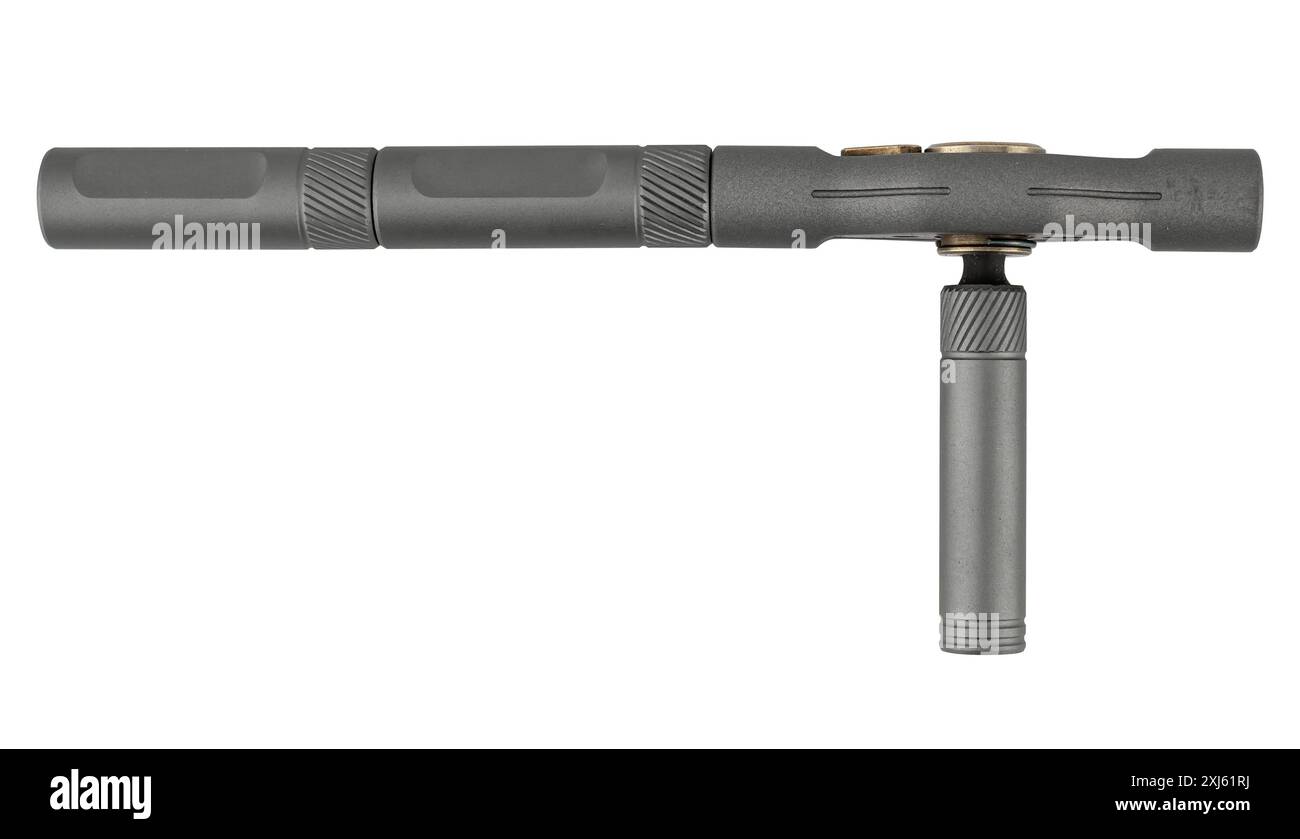 ratchet for bits on white background in insulation. Stock Photo