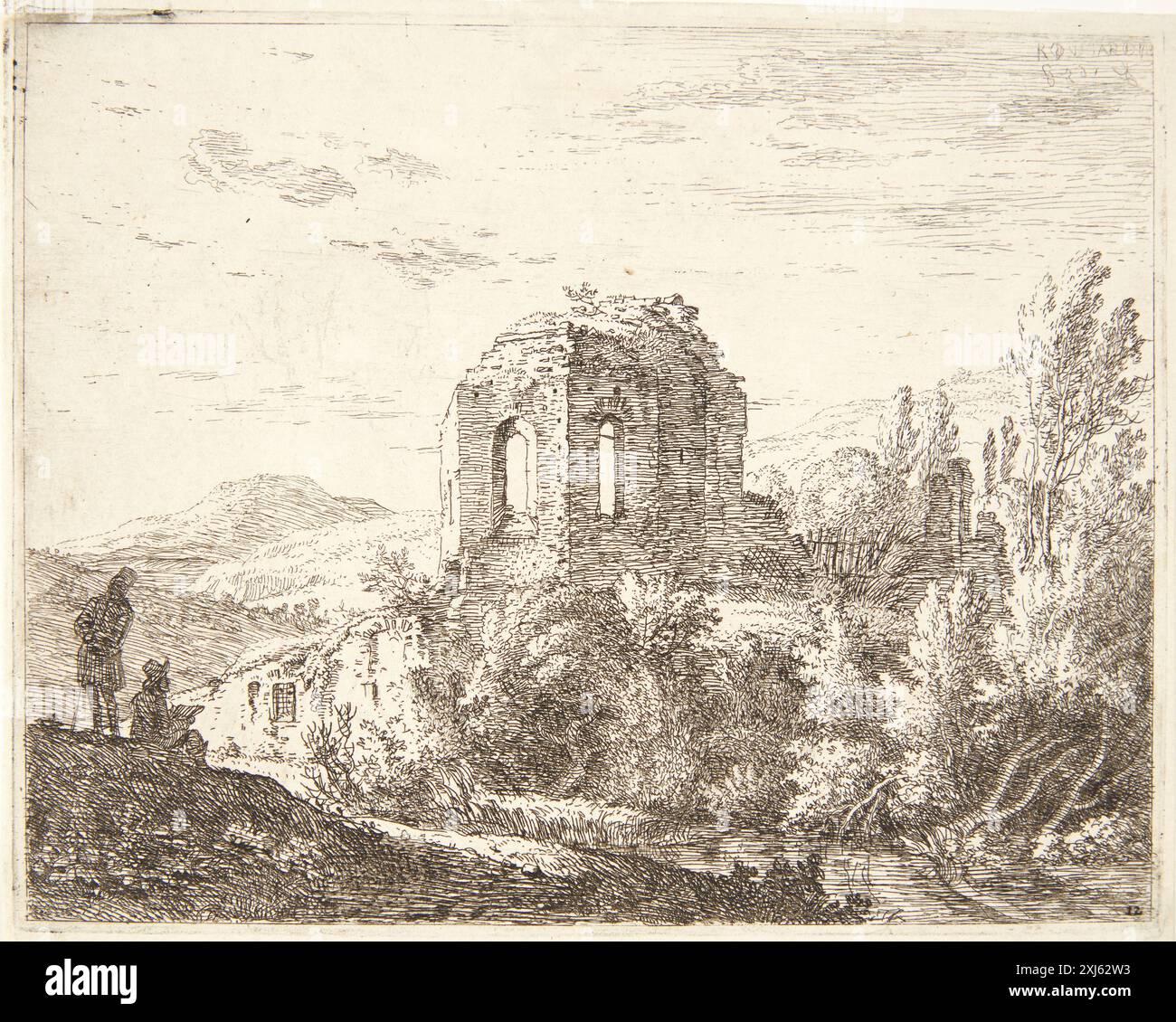 The Ruins of a Temple Jardin, Karel Du 1626 - 1678 Etching, Print The ...