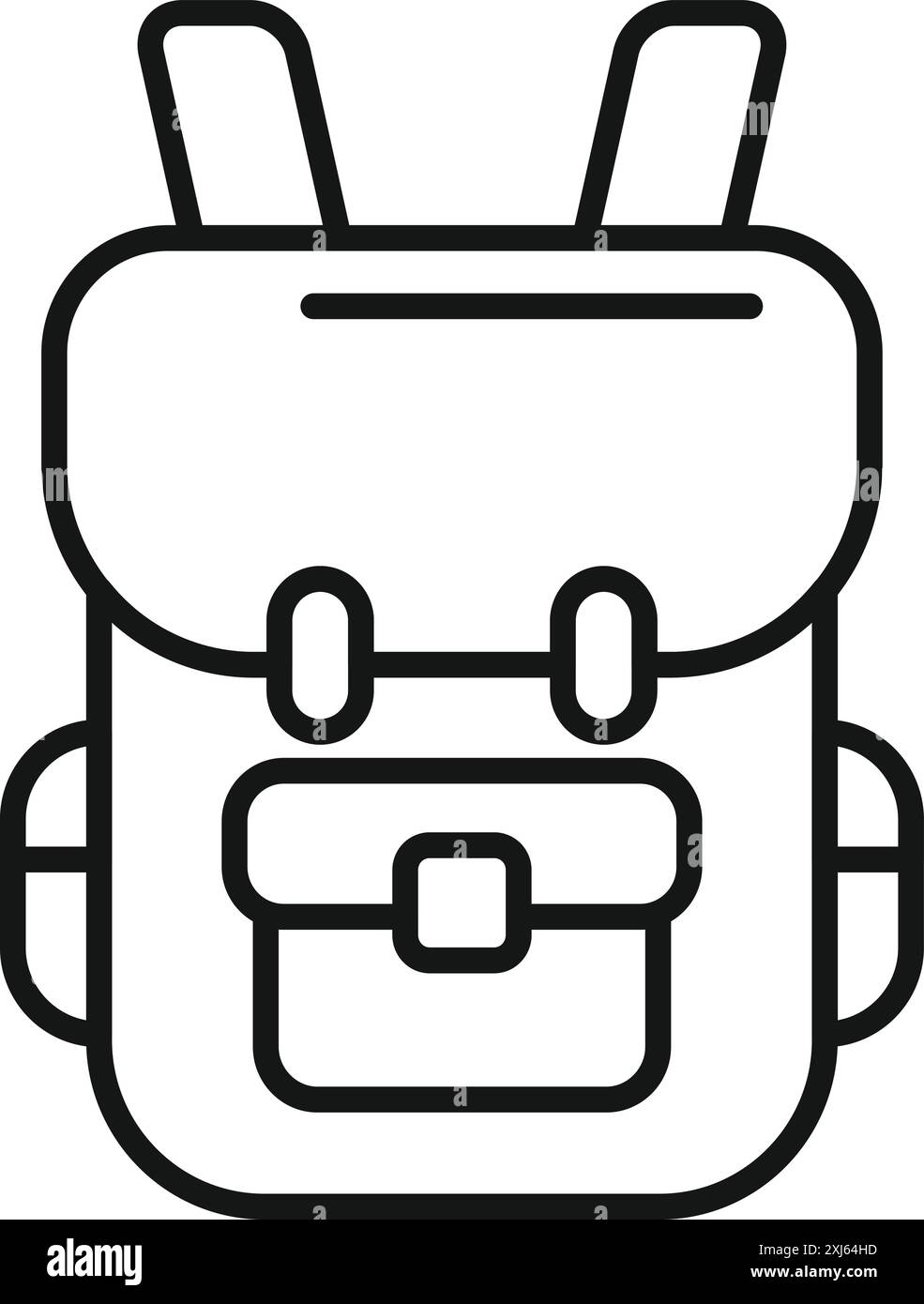 Hiking backpack icon representing camping and trekking for outdoor ...