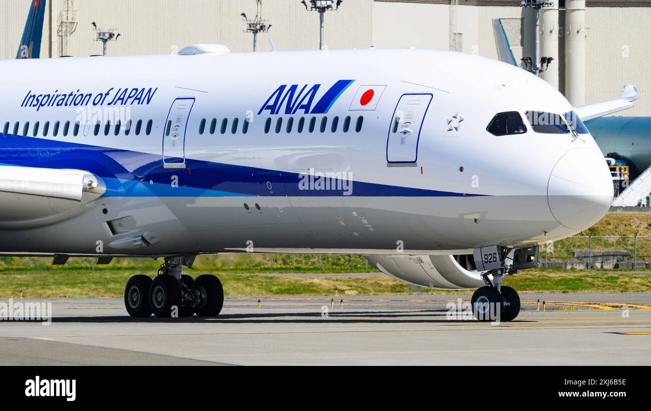 ANA All Nippon Airways Boeing 787-8 Dreamliner climbing out after