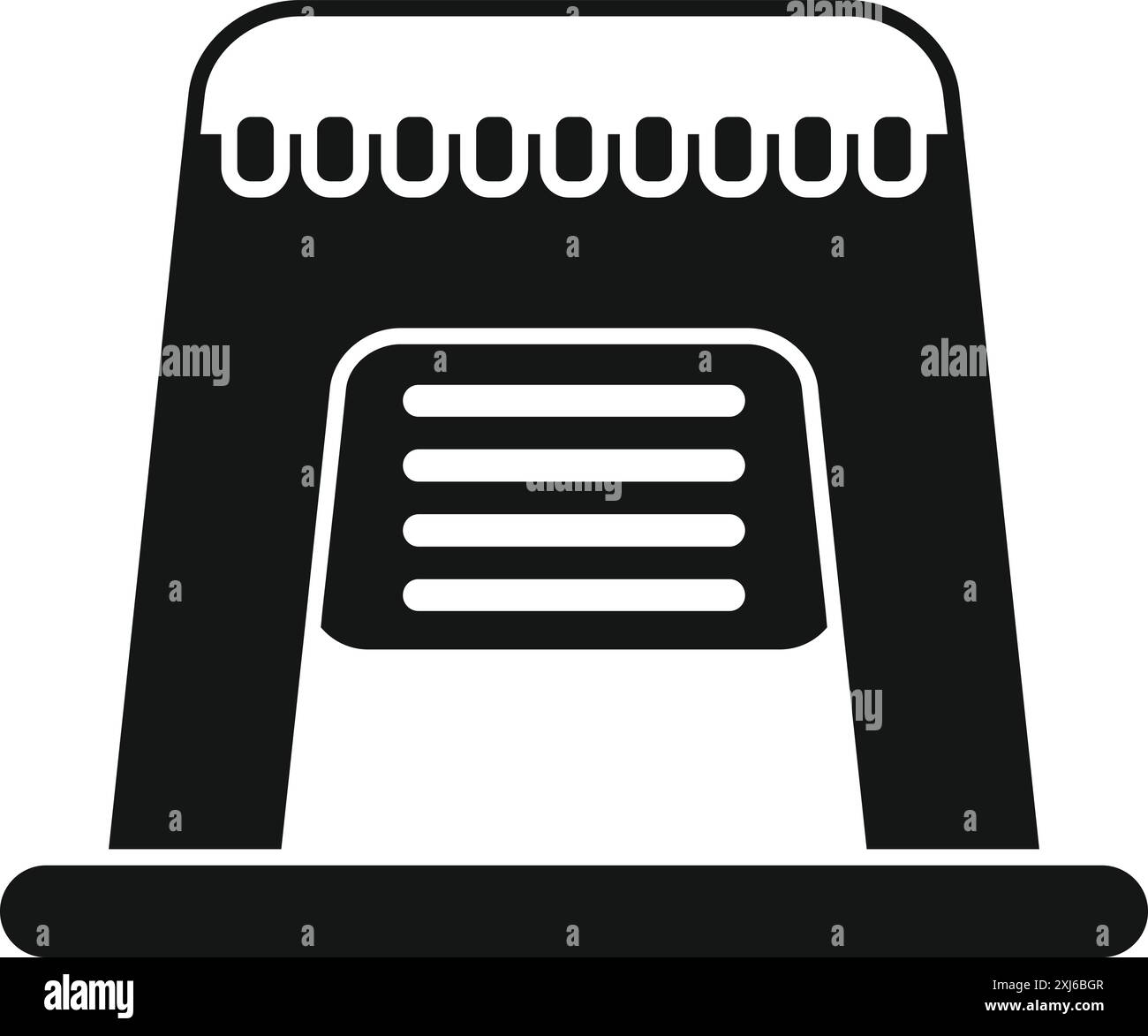 Black solid icon for a big data center mining cryptocurrency farm Stock Vector