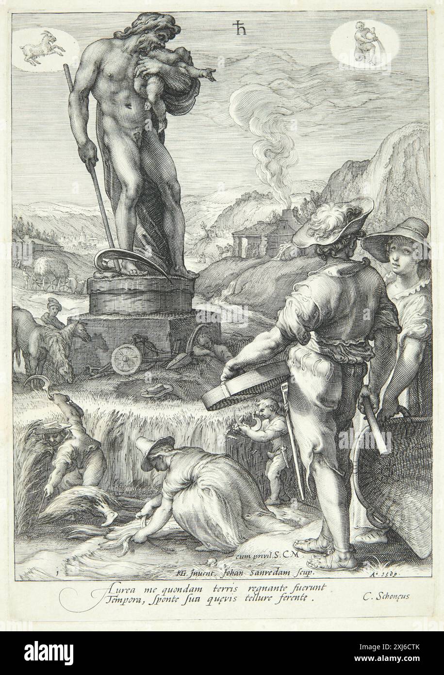 Copper engraving by Jan Saenredam and Hendrick Goltzius depicting ...
