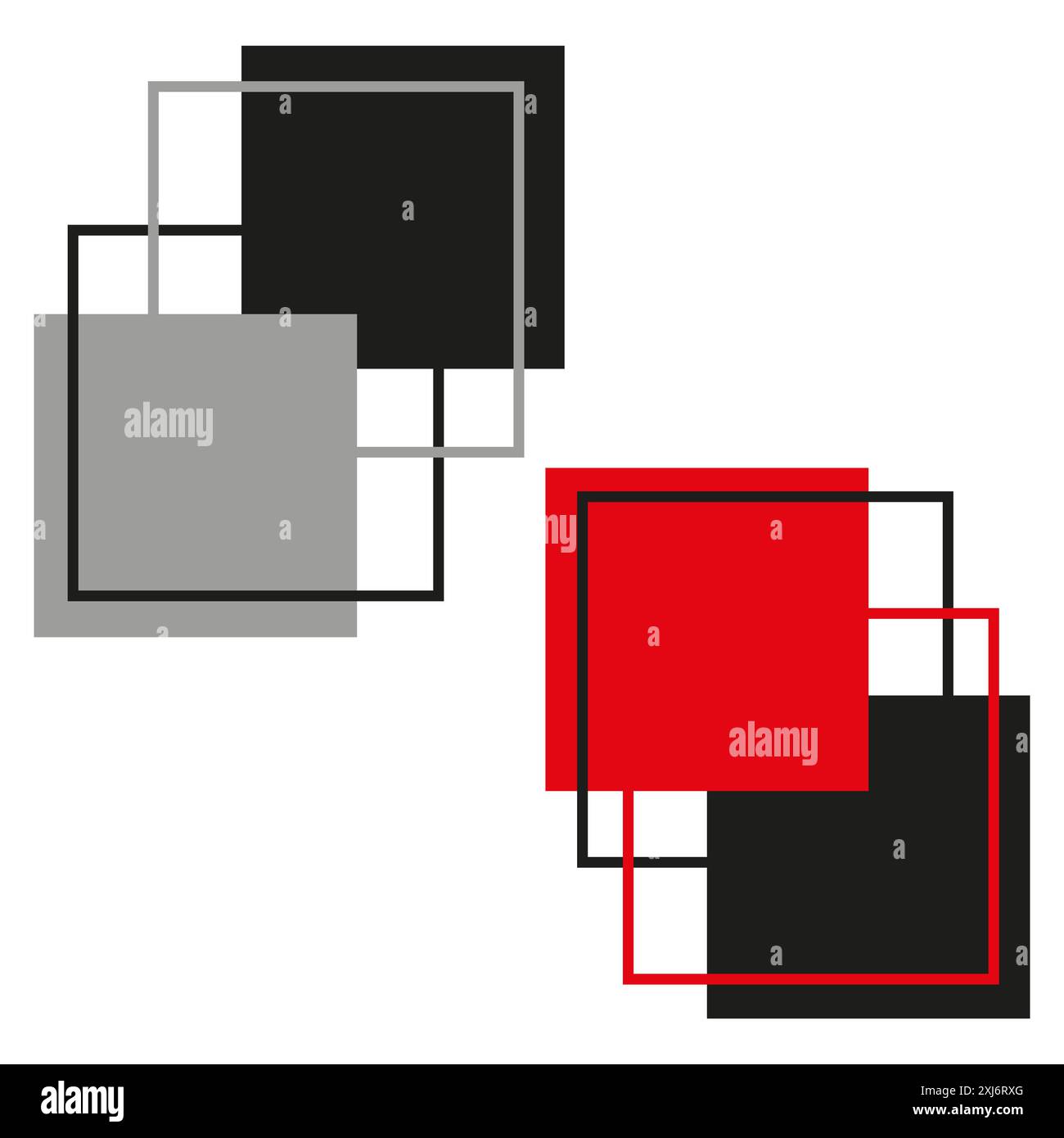 Overlapping modern square shapes hi-res stock photography and images ...