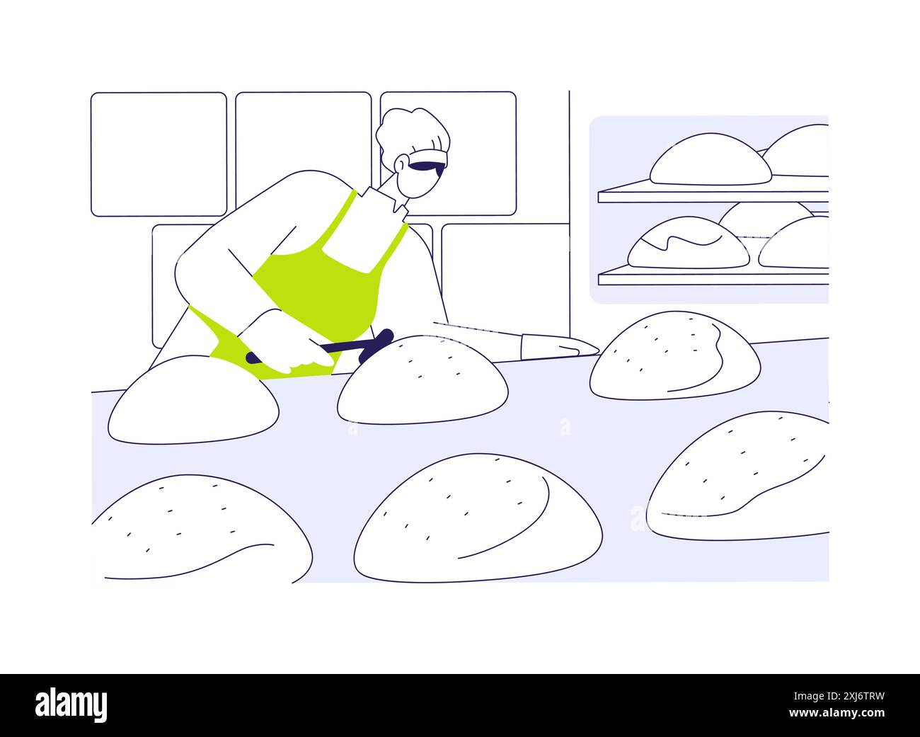 Bread forming abstract concept vector illustration Stock Vector Image ...